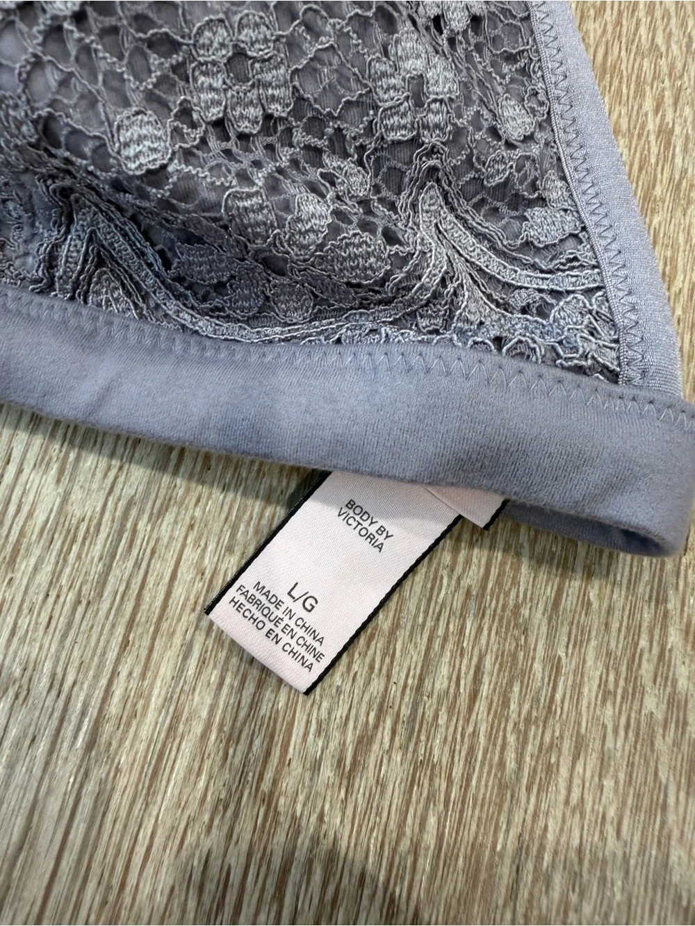 Victoria's Secret Lace Bralette in Light Gray
